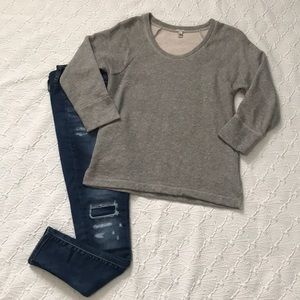 J. Crew 3/4 sleeve Sweatshirt